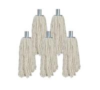 TW Wholesale 12oz Mop Heads 5pc Industrial Pure Yarn Mop Head Galvanised Socket For Use Indoors Highly Absorbent Cotton Mop