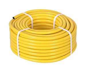 TW Wholesale 50 Metre Yellow Garden Hose Pipe - 50M Reinforced Heavy Duty Anti-Kink Watering Solution Ideal for Watering, Gardening, and Cleaning Tasks