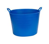TW Wholesale Flexi Tub Bucket Heavy Duty Flexible Eco Recylable Polyethylene Reinforced Handles Garden, Soil, Bricks, Rubble, Animal Feed, Home DIY, Weather Resitant Bucket Tubs (Blue, 14L)