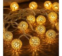 TW1TGOFT Fairy String Lights - 3M 20 LED Moroccan Orb Lights Decor USB Operated Cute Moroccan Orb String Lights for Children's Room, Garden, Wedding, Party, Birthday, Outdoor and Indoor
