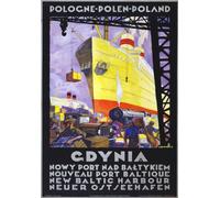 TW57 Vintage Gdynia Baltic Harbour Port Poland Polish Travel Poster Re-Print Reproduction Print Card - A5 (148mm x 210mm)