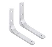 TWALOTPEX Shelf Bracket Heavy Duty L Bracket 2 Pcs Metal Shelf Heavy Duty L-Shaped Shelving Wall Mounted Floating Shelf(White,200 x 150mm)