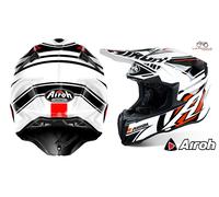 TWAN38 HELMET AIROH TWIST AVANGER WHITE GLOSS CROSS ENDURO OFF ROAD SIZE L