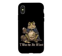 T'was The Ale M'Lord Funny Drunk Frog Beer Weird Medieval Case for iPhone X/XS