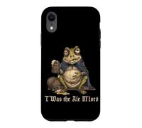 T'was The Ale M'Lord Funny Drunk Frog Beer Weird Medieval Case for iPhone XR