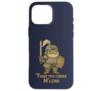 Twas the Carbs M’Lord Cute Vintage Medieval Chubby Frog Case for iPhone 16 Pro Max