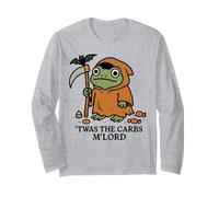 ‘TWAS The Carbs M’Lord Funny Frog Meme Grim Reaper Outfit Long Sleeve T-Shirt