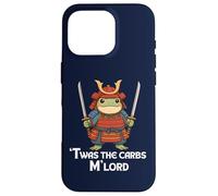 Twas the Carbs M’Lord Funny Samurai Frog Japanese Warrior Case for iPhone 16 Pro
