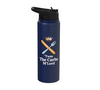 'TWAS The Carbs M'Lord Funny Bread Lover Stainless Steel Insulated Water Bottle