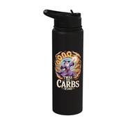 'TWAS The Carbs M'Lord Funny Fantasy Wizard Magic Spell Stainless Steel Insulated Water Bottle