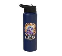 'TWAS The Carbs M'Lord Funny Fantasy Wizard Magic Spell Stainless Steel Insulated Water Bottle