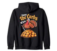 'Twas the Carbs M'Lord Funny Thanksgiving Turkey Meme Zip Hoodie