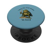 Twas The ICE-holes M Lord Medieval Frog Fun Protest Dissent PopSockets Adhesive PopGrip