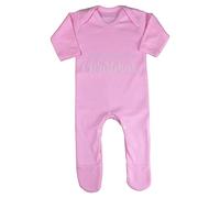 TWAS The Night Before Christmas Metallic Baby Romper Jumpsuit with feet, 0-3 Months, Pastel Pink