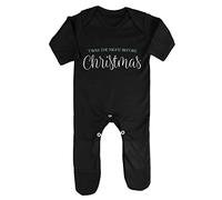 TWAS The Night Before Christmas Metallic Baby Romper Jumpsuit with feet, 3-6 Months, Black