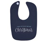 TWAS The Night Before Christmas Metallic Cotton Baby bib - Navy