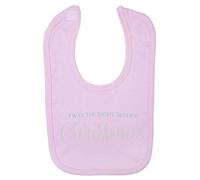 TWAS The Night Before Christmas Metallic Cotton Baby bib - Pastel Pink