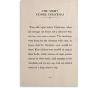 Twas The Night Poster Christmas | Quick guide for festive mood setting(Framed,08x12inch(20x30cm))