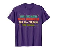 'TWAS The Nizzle Before Chrismizzle All Through The Hizzle T-Shirt, Men, Purple, Small