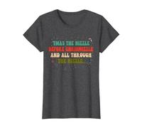 'TWAS The Nizzle Before Chrismizzle All Through The Hizzle T-Shirt, Women, Dark Heather Grey, XX-Large