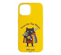 Twas the Tap Water M'Lord Funny Cat Knight Case for iPhone 15