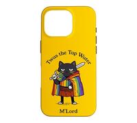 Twas the Tap Water M'Lord Funny Cat Knight Case for iPhone 16 Pro