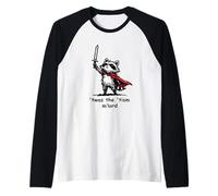 TWAS The Tism M Lord Funny Meme History Knight Raccoon Raglan Baseball Tee