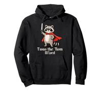 Twas The Tism M Lord Raccoon Funny Sword Medieval Fantasy Pullover Hoodie