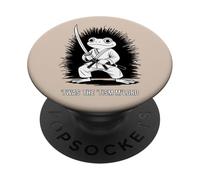 'Twas The 'Tism M'Lord Cool Fighter Karate Frog PopSockets Adhesive PopGrip