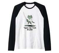 'TWAS The 'Tism M'Lord Cool Fighter Karate Frog Raglan Baseball Tee