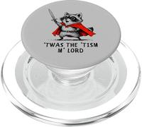 Twas the 'Tism M'Lord Cute Raccoon Knight Autism Awareness PopSockets PopGrip for MagSafe