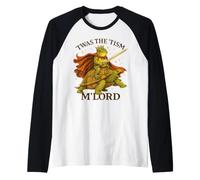 'TWAS The 'Tism M'Lord Frog King Riding Turtle Vintage Raglan Baseball Tee