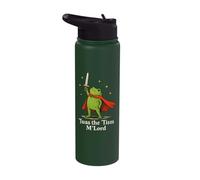 TWAS The Tism M'Lord Frog Medieval Knight Sword Fantasy Stainless Steel Insulated Water Bottle