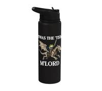 'TWAS The 'Tism M'Lord Frog Riding Skeleton Dragon Medieval Stainless Steel Insulated Water Bottle