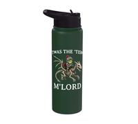 'TWAS The 'Tism M'Lord Frog Riding Skeleton Dragon Medieval Stainless Steel Insulated Water Bottle