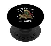 Twas The Tism M'Lord Frog Riding Turtle Medieval Knight PopSockets Adhesive PopGrip