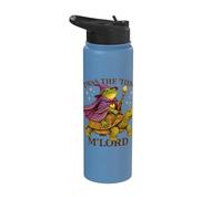 'TWAS The 'Tism M'Lord Frog Wizard Riding Turtle Vintage Stainless Steel Insulated Water Bottle