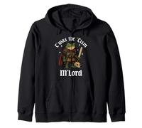 T'was the 'Tism M'Lord Funny Frog Knight Medieval Zip Hoodie