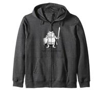 T'was The 'Tism M'Lord Funny Medieval Knight Frog Men Women Zip Hoodie