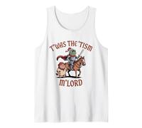 T'was The 'Tism M'Lord Funny Medieval Knight Frog Tank Top