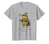 'TWAS The 'Tism M'Lord Funny Wizard Frog Witch T-Shirt, Youth, Heather Grey, 4T