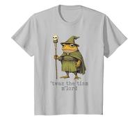 'TWAS The 'Tism M'Lord Funny Wizard Frog Witch T-Shirt, Youth, Silver Grey, Medium