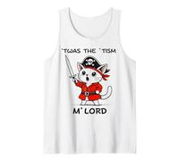 TWAS The Tism M'Lord Kawaii Pirate Cat Autism Awareness Kids Tank Top