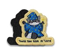 TWAS The Tism M'Lord Military Style Tactical Patch 3 Inches Funny Raccoon Autism Awareness ADHD Mental Health, Embroidered Patches with Hook and Loop for Backpack, Dog Harness Morale Patch Gifts