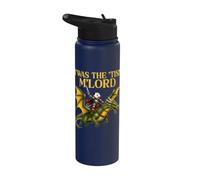 'TWAS The 'Tism M'Lord Possum Riding Medieval Dragon Fantasy Stainless Steel Insulated Water Bottle