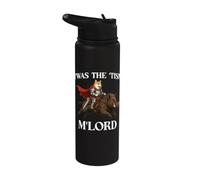 'TWAS The 'Tism M'Lord Shiba Inu Knight Riding Boar Medieval Stainless Steel Insulated Water Bottle