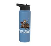 'TWAS The 'Tism M'Lord Shiba Inu Knight Riding Boar Medieval Stainless Steel Insulated Water Bottle