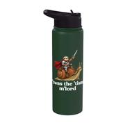 'TWAS The 'Tism M'Lord Sloth Knight Riding Snail Medieval Stainless Steel Insulated Water Bottle