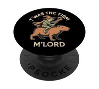 Twas the 'Tism M'Lord Vintage Funny Wizard Frog Capybara PopSockets Adhesive PopGrip