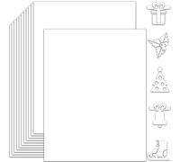 Twavang 25 Sheets White Cardstock Paper 8.5'' x 11'', 250gsm/92lb Thick Paper for Scrapbook, Invitations, Printing and DIY Cards